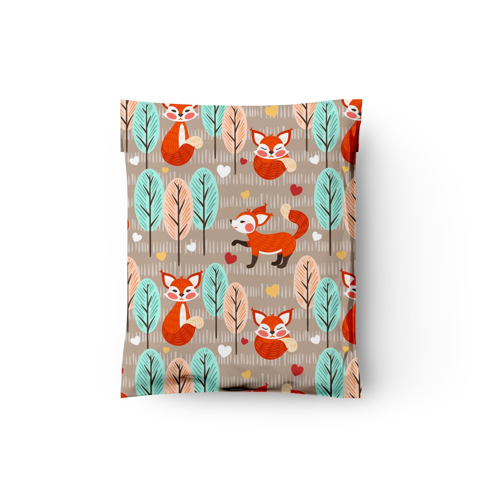 100 PCS Fox Designer Poly Mailers Shipping Envelopes Printed Bags 10×13 In