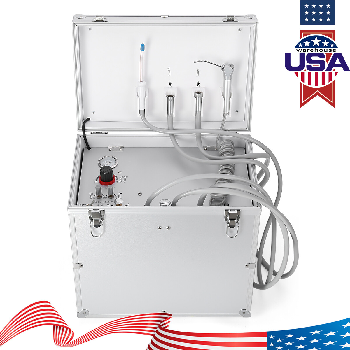 Unidad de entrega dental portátil compresor de aire de succión de /Handpiece 4H