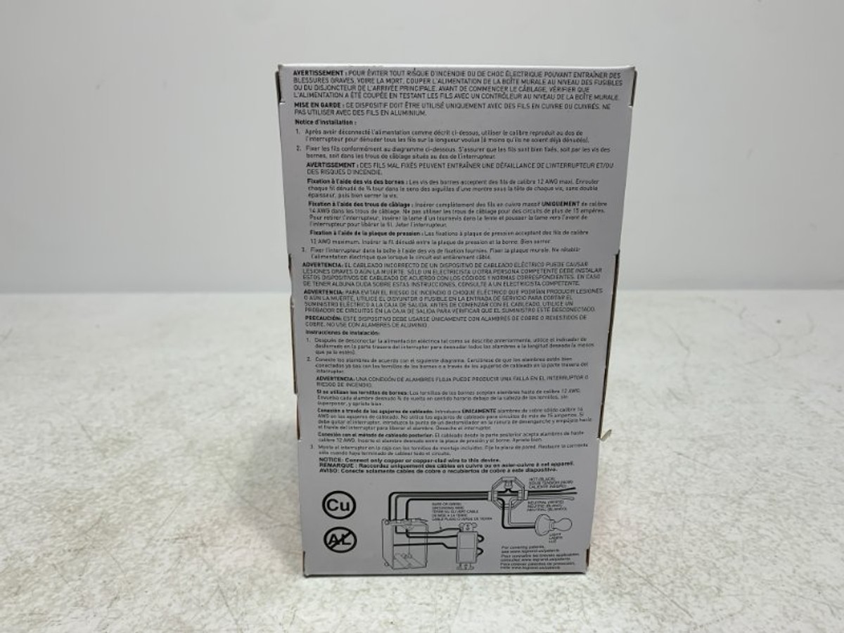 Legrand TM870W Switch 15A 120/277V 1-Pole White (lot of 10)