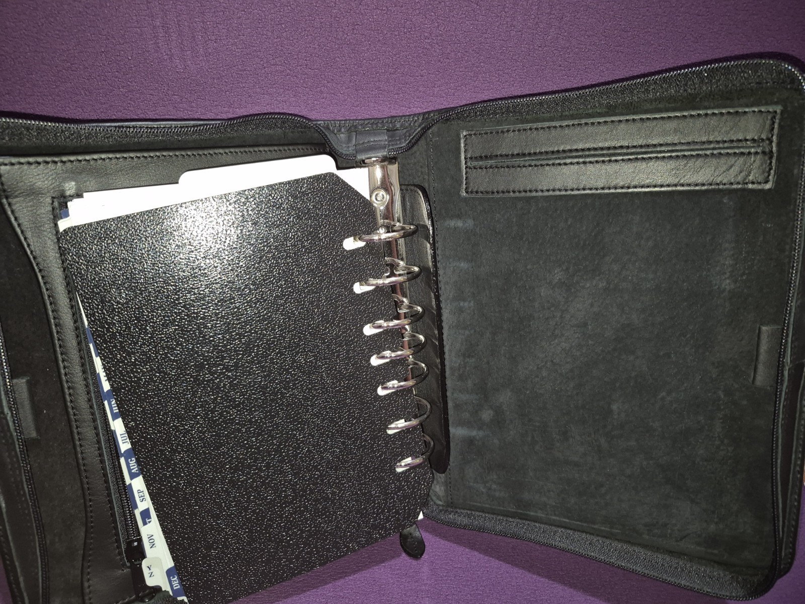 🔥Kirkland Signature Premium Leather 7-Ring Binder New Classic Planner Zip Case