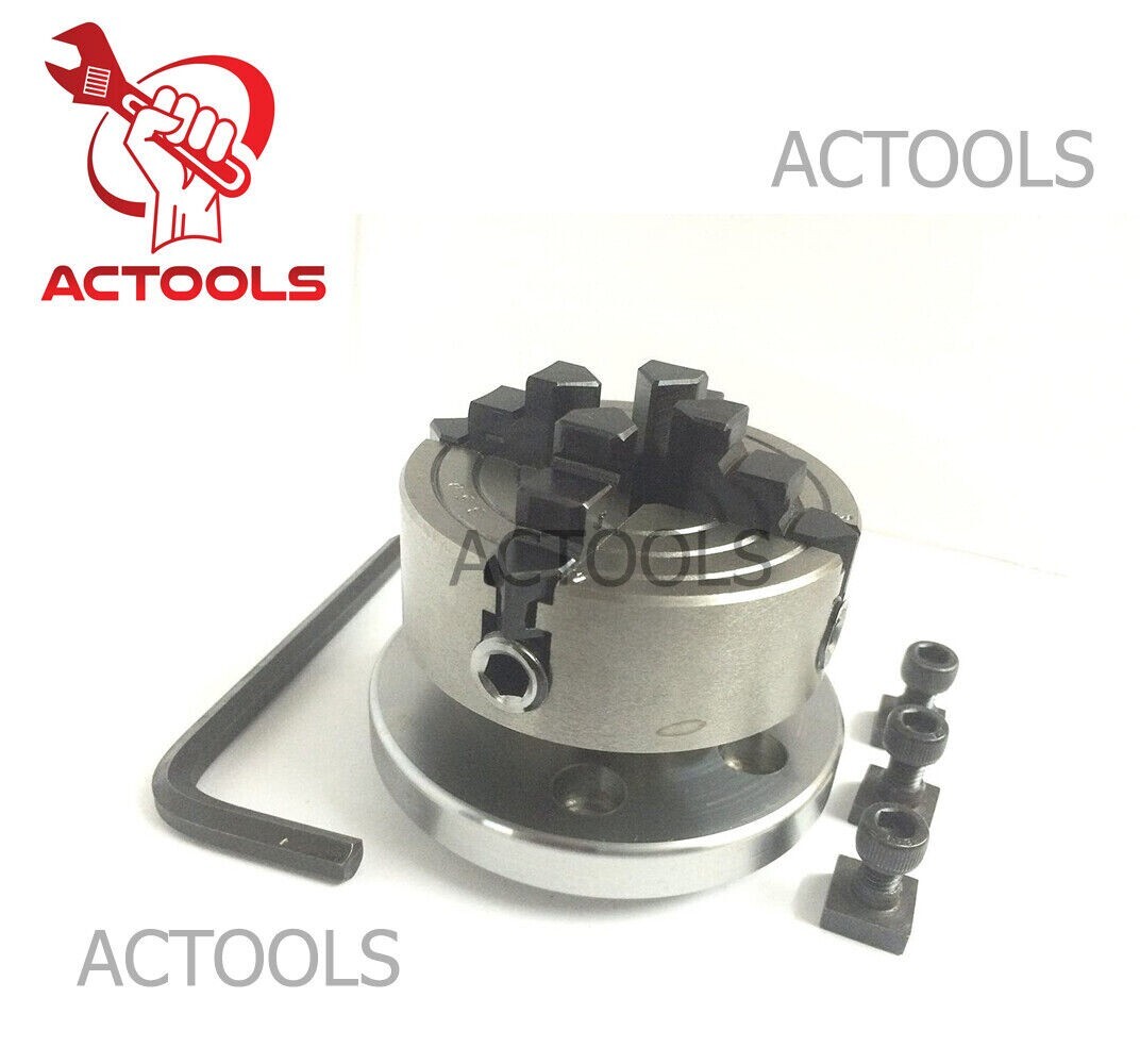 New Tilting Rotary Table 4″(100mm) + 70mm Independent Chuck 4 Jaws USA ACTOOLS