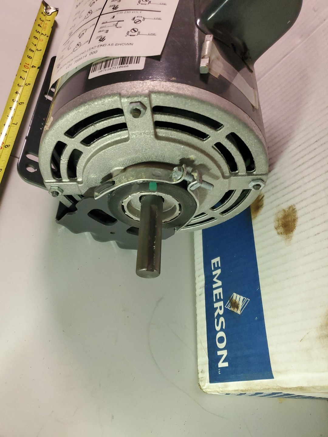 NEW EMERSON 1-1/2 HP ELECTRIC AC MOTOR 115/230V 3450 RPM 5/8″x2″ Keyed Shaft