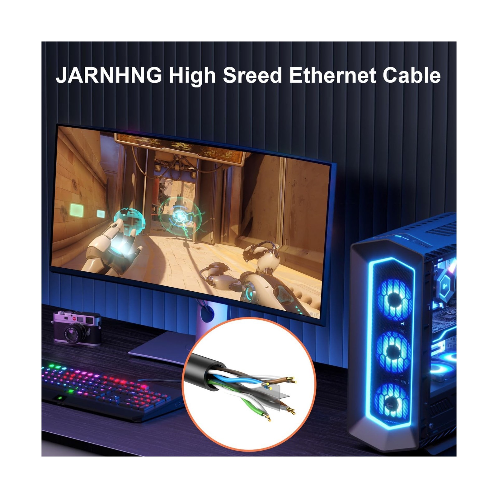 Cat6 Cable 1200ft – UTP, Waterproof, 550MHz, UV Resistant 26AWG Cat 6 Etherne…