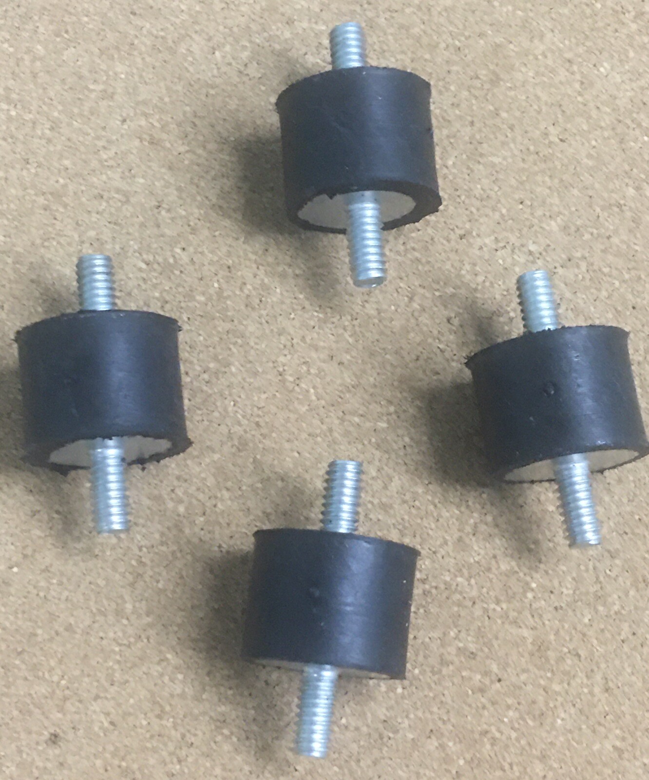4-Rubber Vibration Noise Isolator Mounts 1/4-20 1″ x 3/4″ Heavy-duty USA MADE