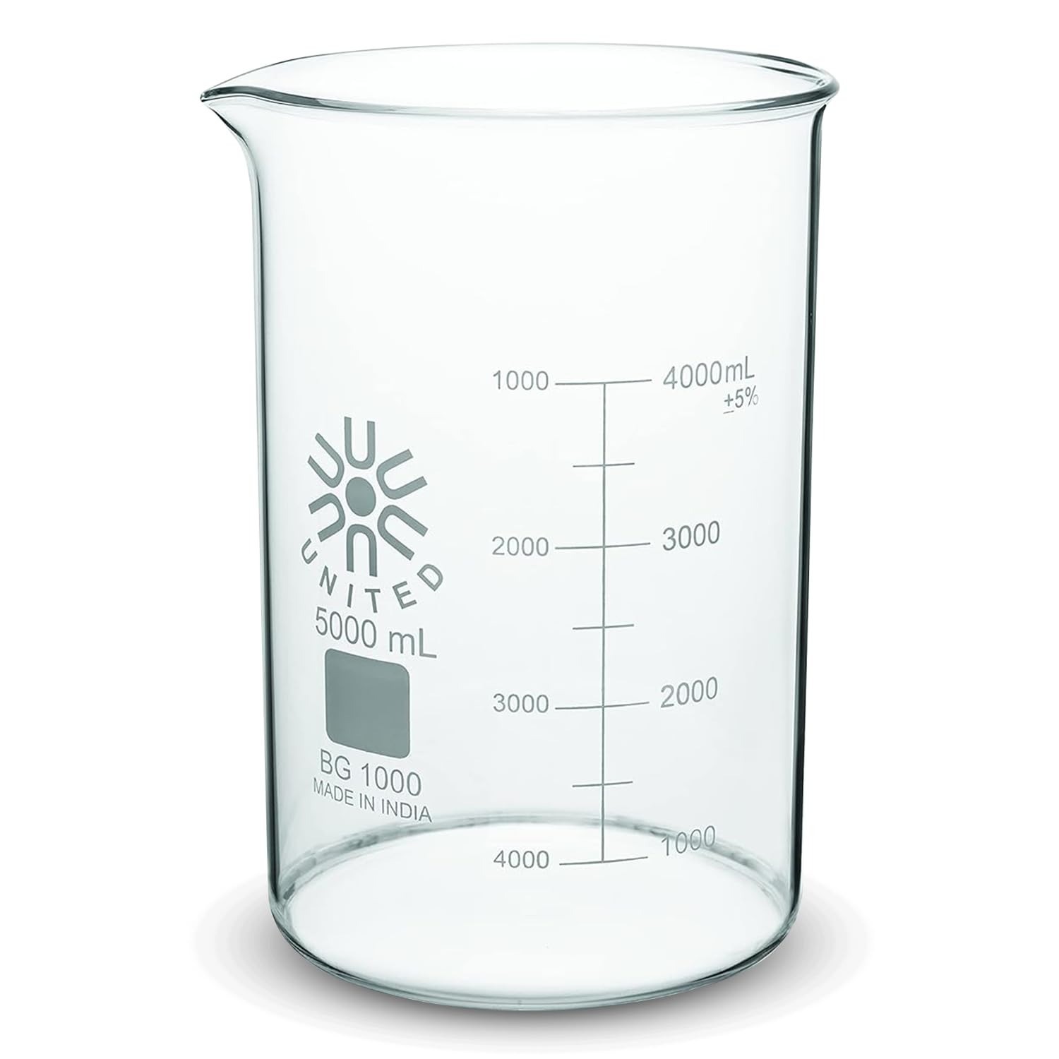 United Scientific Borosilicate Glass Beaker 1000ml Autoclavable