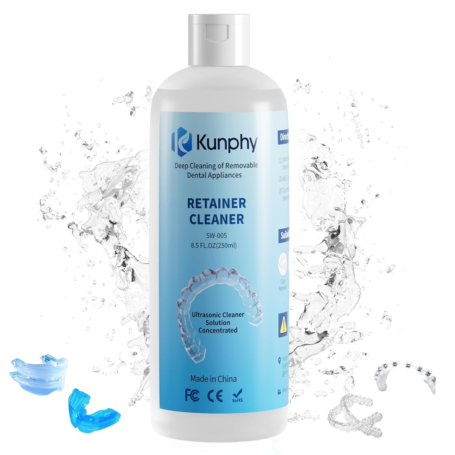 Daily Use Ultrasonic Cleaner for Dental Appliances – Professional 8.5oz Formula