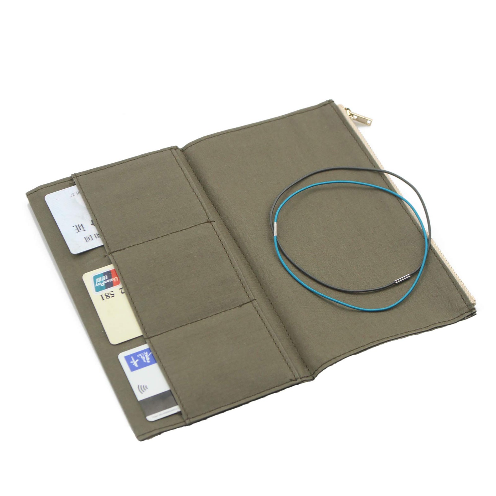 Standard Travelers Notebook Wallet Insert Pocket with 2 Elastic Bands,1 Canva…