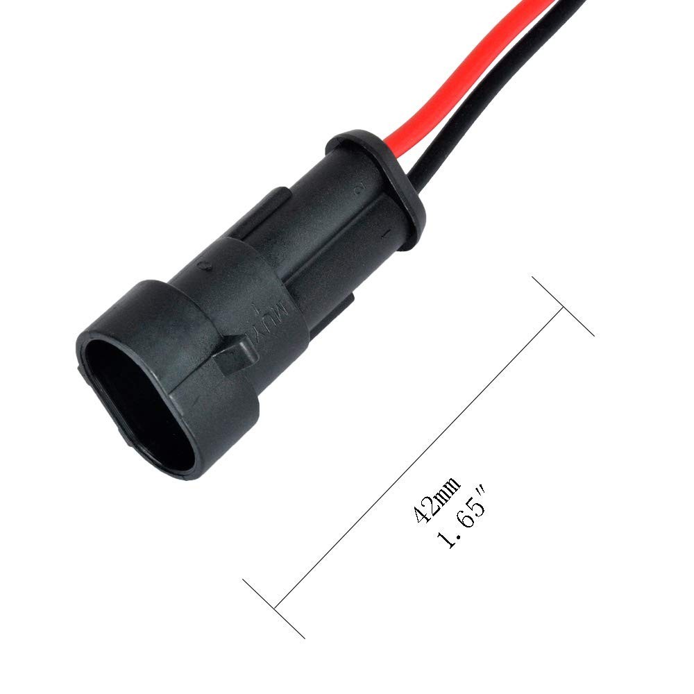 Waterproof 2Pin Connector Kit – 18AWG, Quick Connect & Disconnect, 10pcs