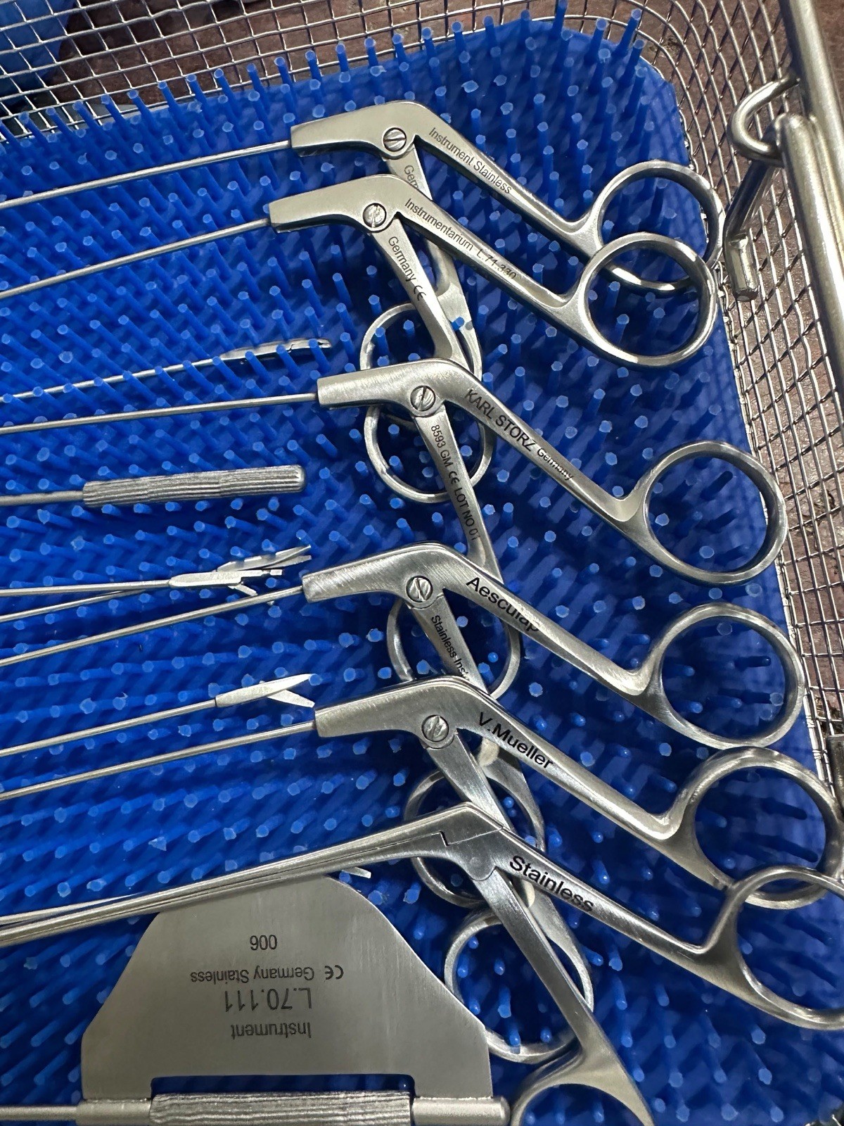 Karl Storz Pilling Laryngeal Instrument Set 14Pc ENT Airway w/Sterilization Tray