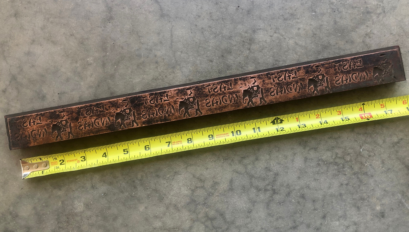 Large Long copper Antique Letterpress PRINTING BLOCK – EAST INDIA’S Ad