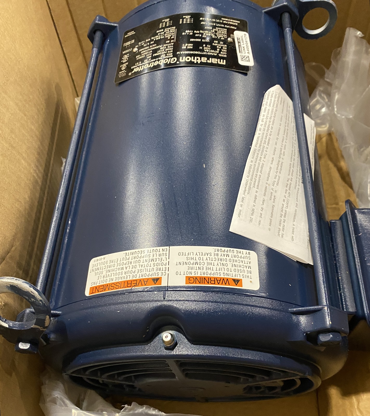 Marathon Globetrotter 7.5 HP 230/460 Electric Motor 3 PH 1776 RPM GT0016A