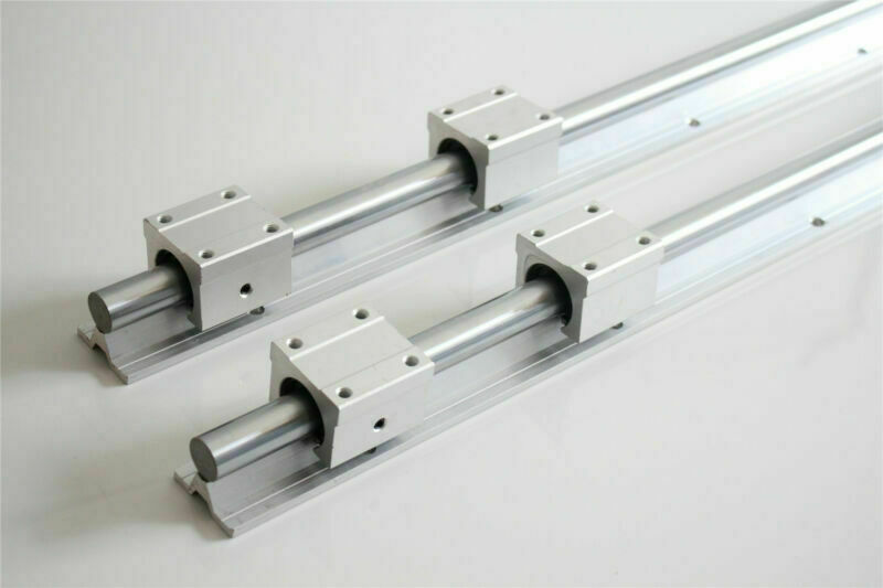 2Pcs SBR20 L200-1500mm Linear Rail Guide Shaft Rod & 4Pcs SBR20UU Block Bearing