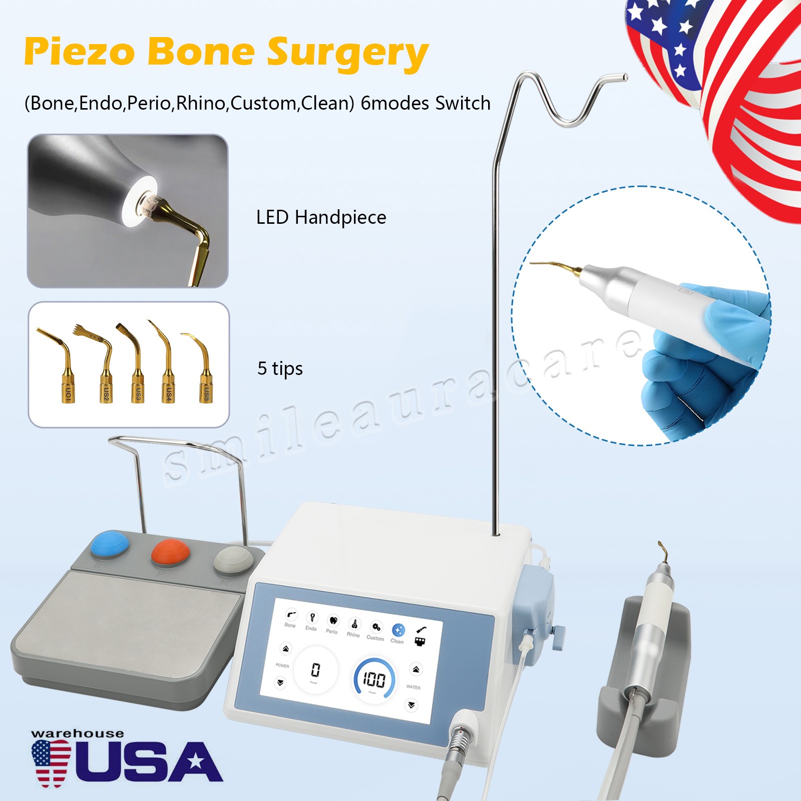 Dental Piezo Surgery Bone Cutter Ultrasonic Bone Piezosurgery Surgical Motor