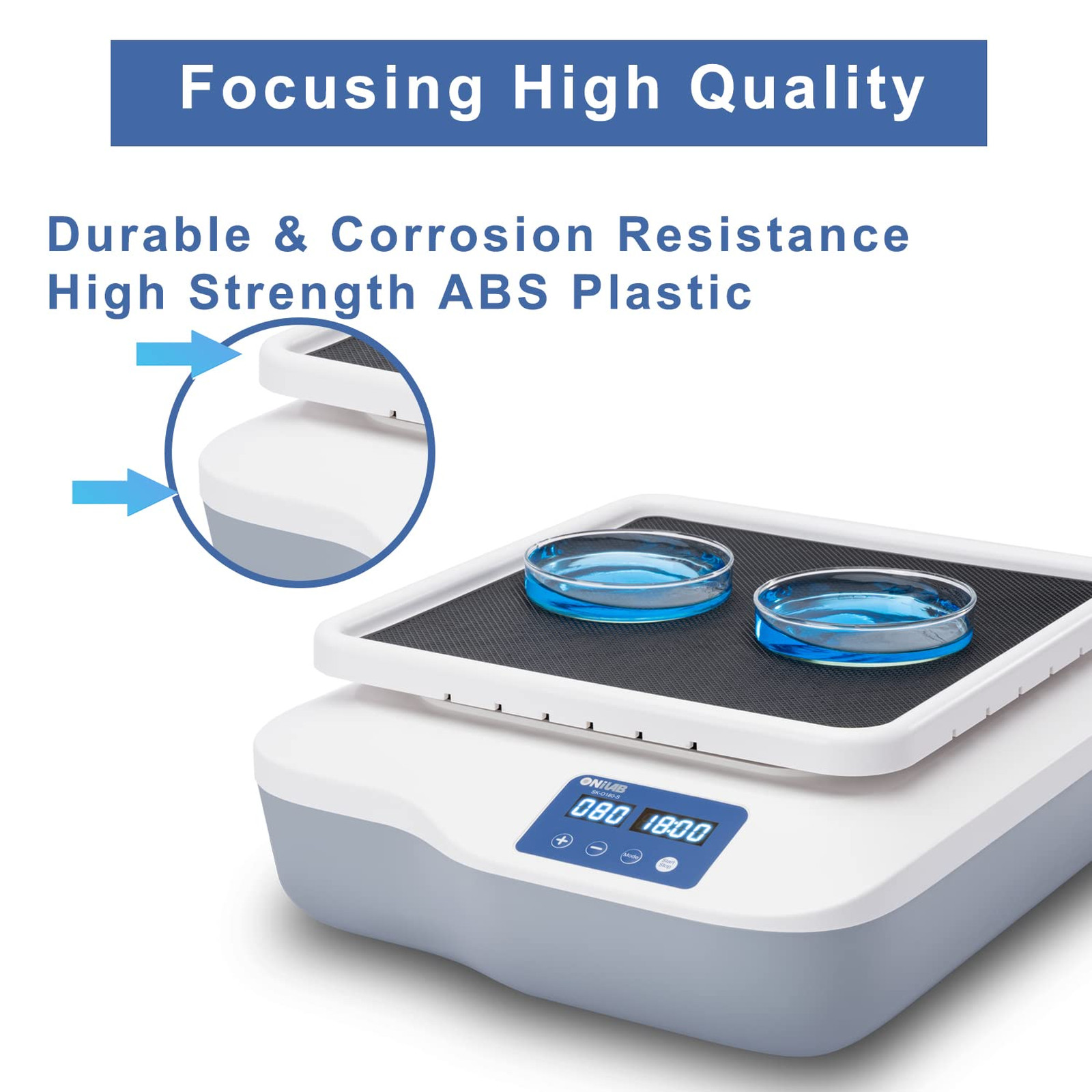 Digital Orbital Shaker Adjustable Speed 40-200RPM Capacity 2KGS LCD Display Lab