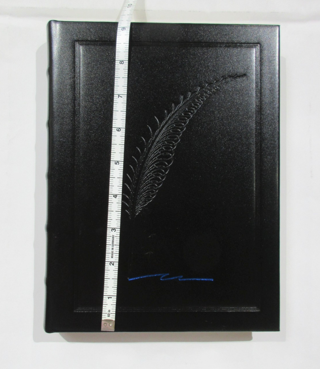 Journal 9″ Leather Hardcover 224 Lined Pages Graphic Image Black