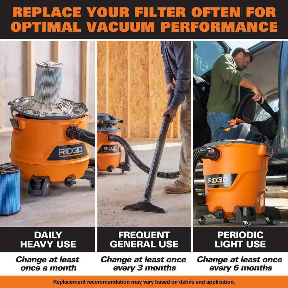 RIDGID 9 Gallon 4.25 Peak HP NXT Shop Vacuum Wet Dry Vac w/General Debris Filter