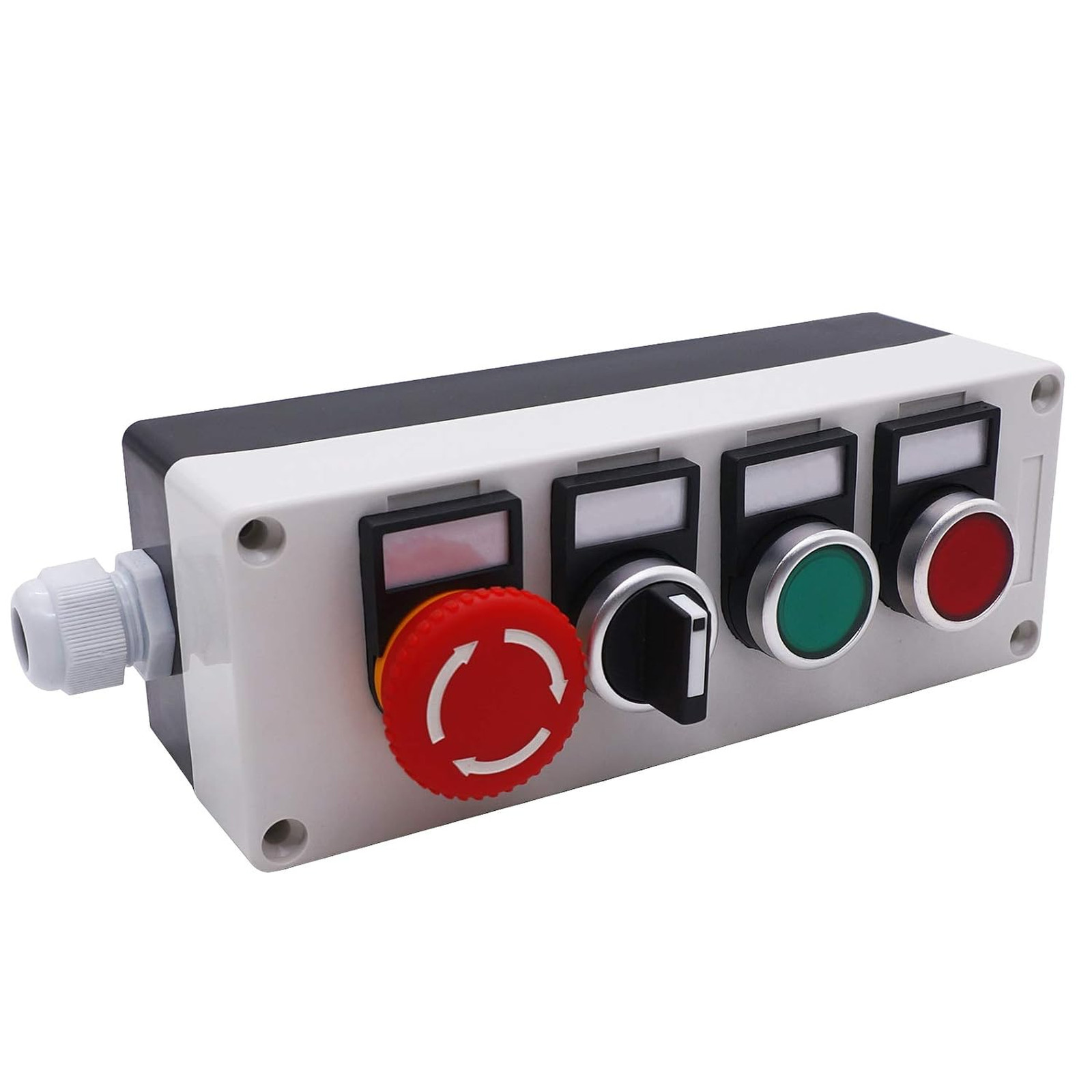 Red Green Momentary Push Button Switch with Latching Selector Switch 3 Positions