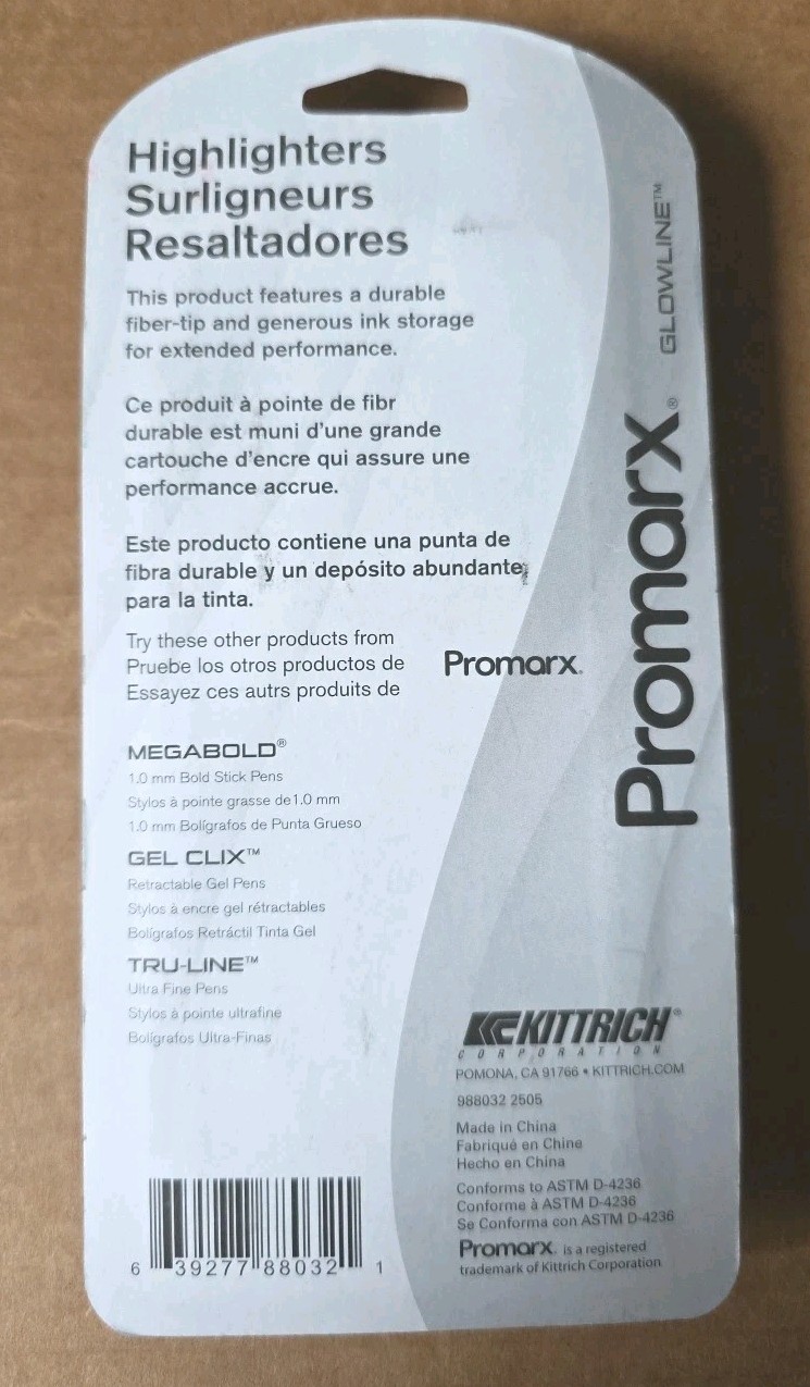 STUDIO ART Classic Chisel Point Highlighter Pens Pack of 5 Yellow – BRAND NEW