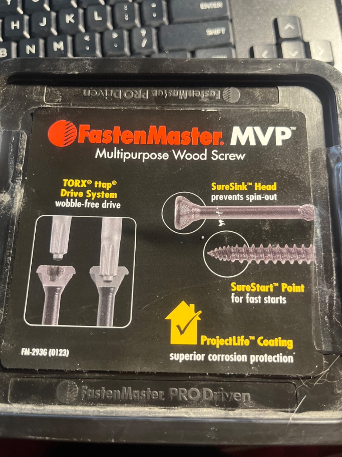 Fasten Master MVP Coated Wood Torx Screw 3″ 250 Piece #10 Black Multi-purpose