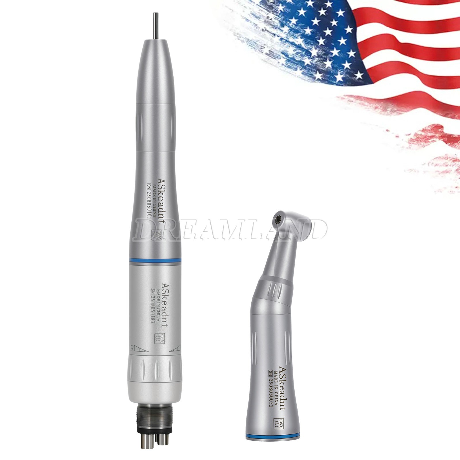 Dental Slow Speed Handpiece Inner Water Contra Angle/ Straight/ Air Motor 4Holes
