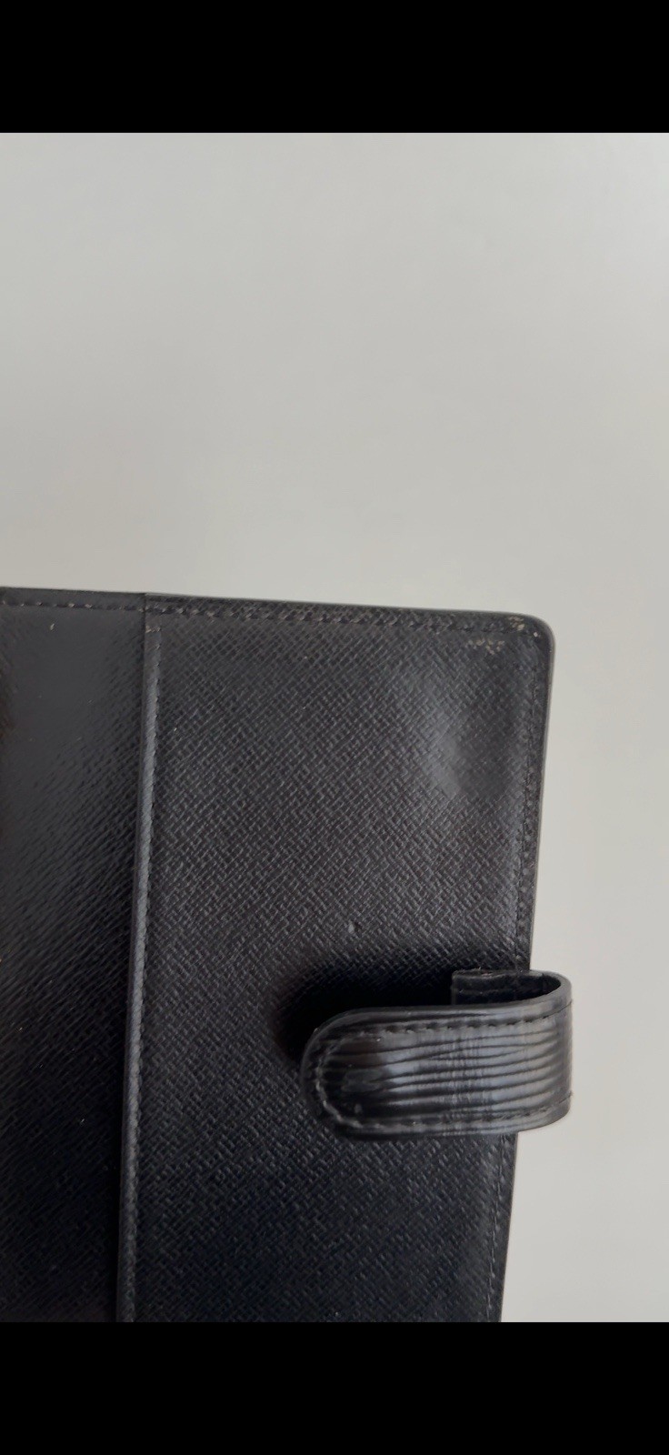 Louis Vuitton Authentic Notebook Cover Epi Black Agenda PM Noir Made in Spain