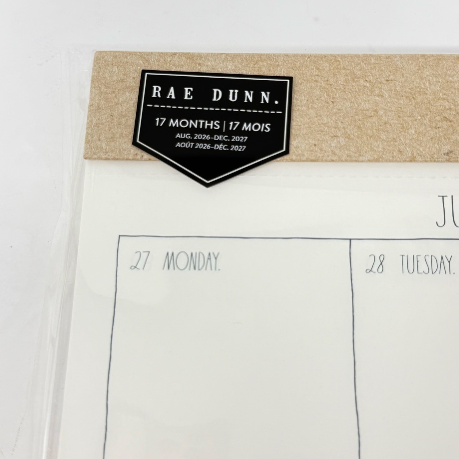Rae Dunn My Week Weekly Planner 17 Month Aug 2026-Dec 2027 Desk Pad Kraft Paper