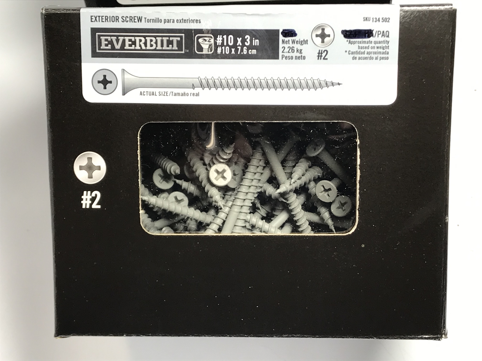 EVERBILT 600 PC 9lb 6oz Premium Grey Deck Screws #10 x 3″ Natural Cedar / Pine