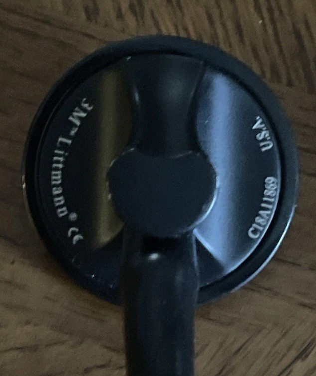 3M Master Cardiology Stethoscope, Stainless Steel with Black-Finish Chestpiece!