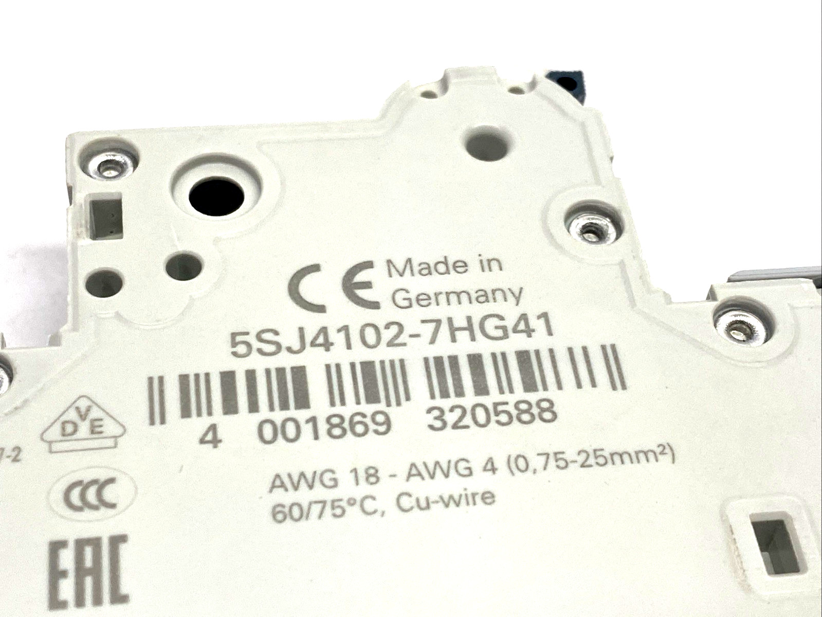 Siemens 5SJ4102-7HG41 Miniature Circuit Breaker 240V 14kA, 1-Pole, C-Trip, 2A