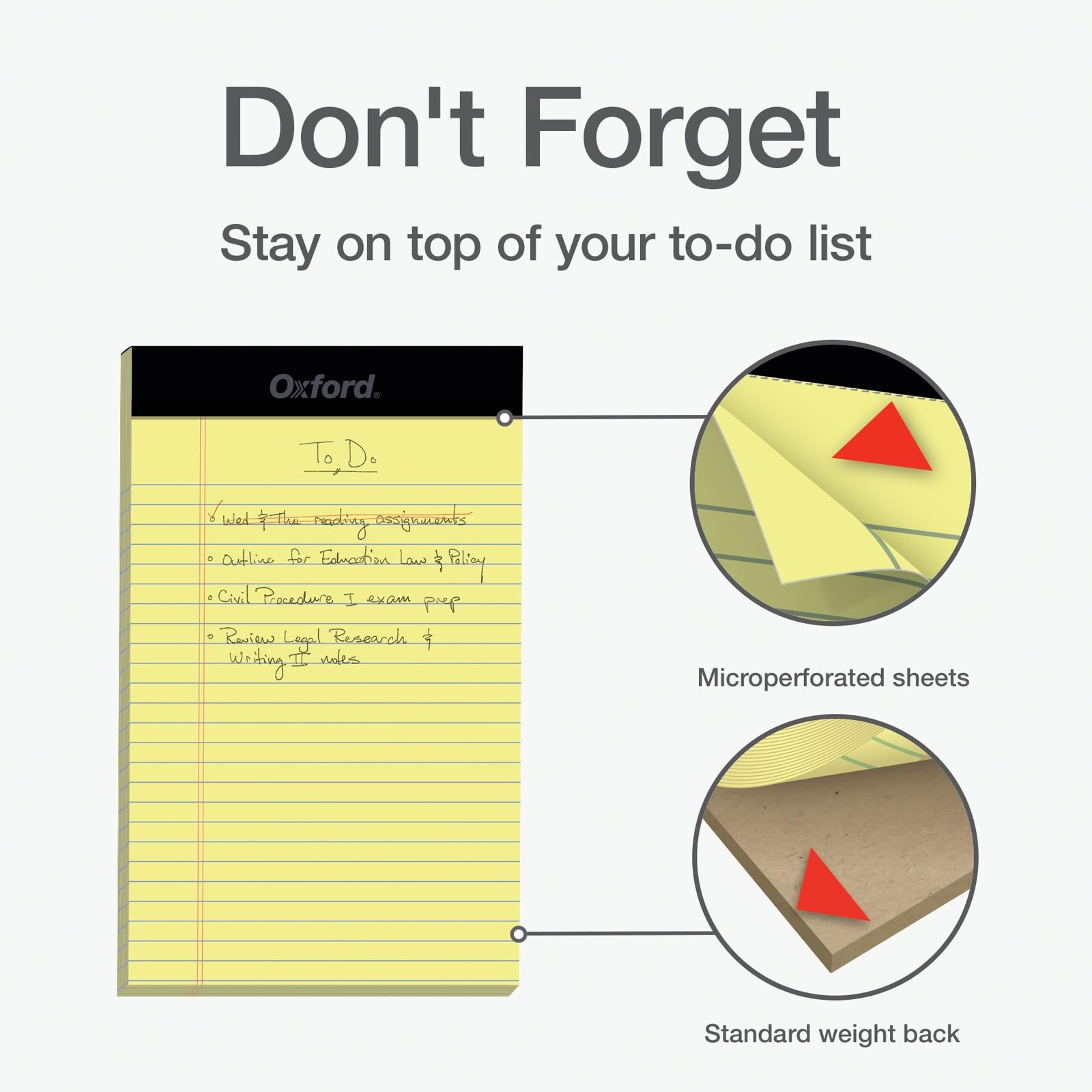 Legal Pads, 12 Pack, Note Pads, 50 Jr. Legal Ruled 5″ x 8″ Sheets, Canary Yel…