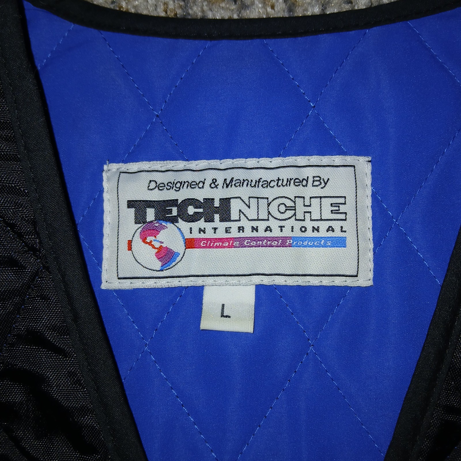 Techniche International Hyperkewl Cooling Vest Size Large Black W Blue Interior