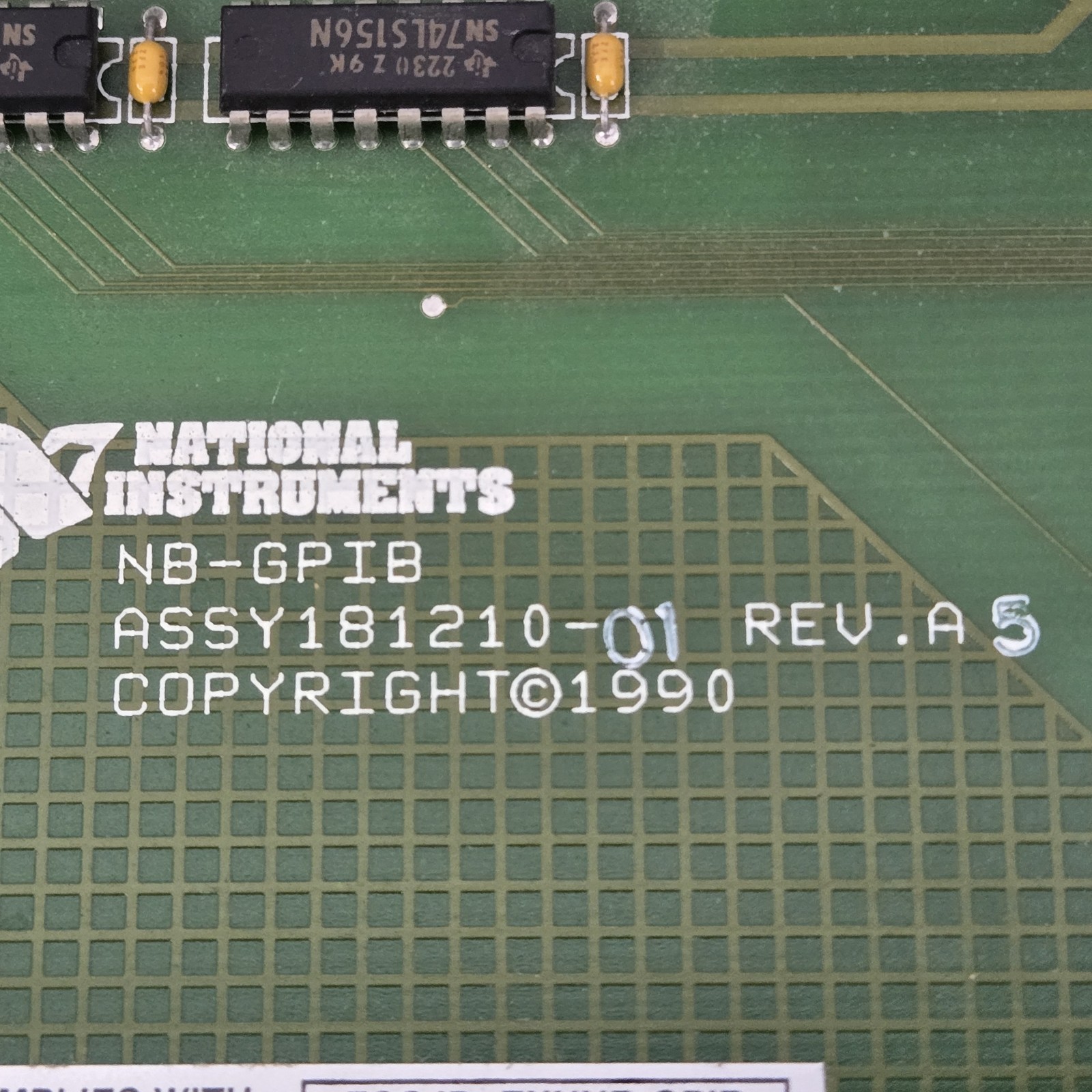 National Instruments GPIB Interface for Mac NuBus NB-GPIB 181210-01 NB IEE488