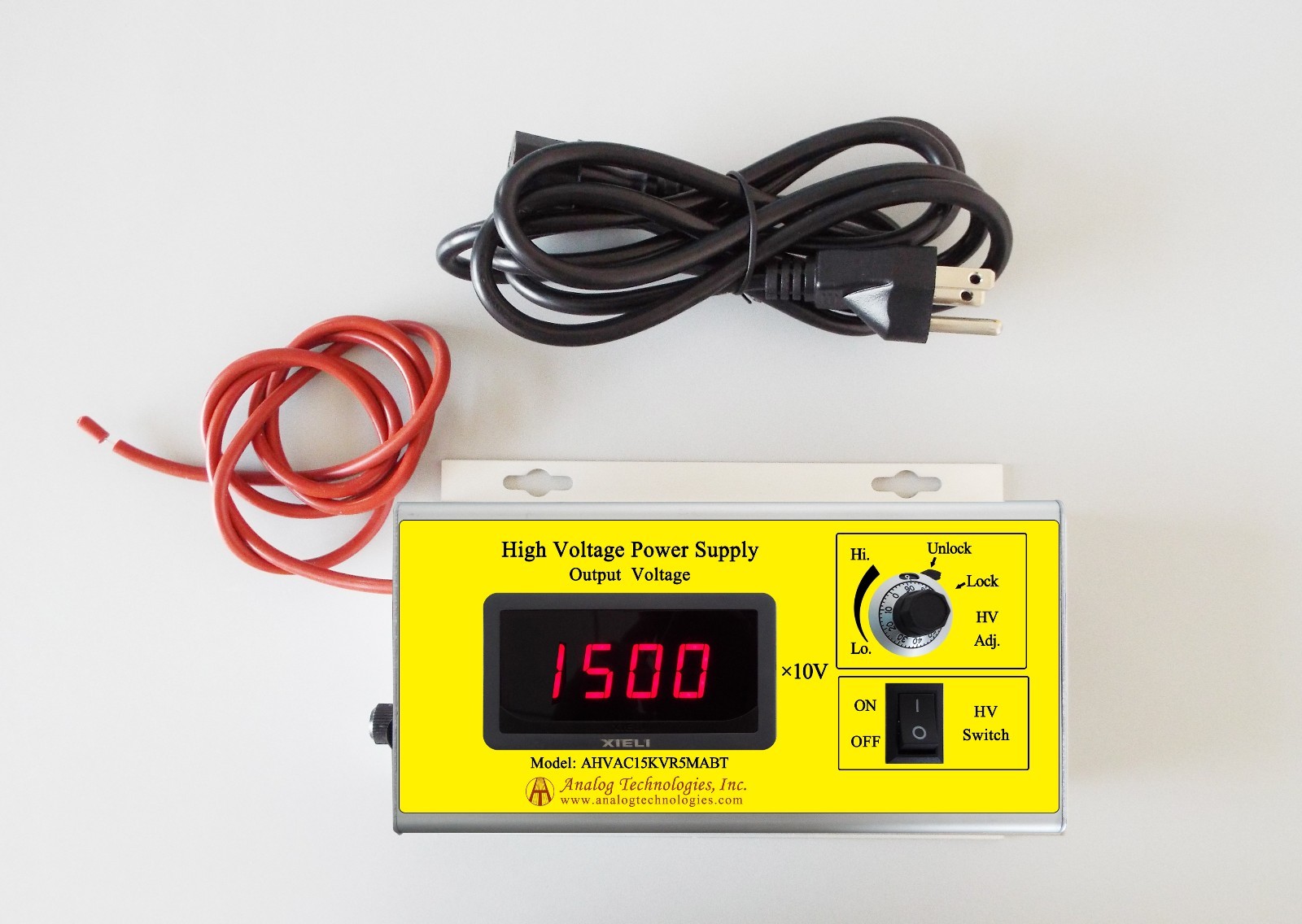 AHVAC15KVR5MABT High Voltage AC-DC Power Supply 90-230V Input 15kV 0.5mA Output