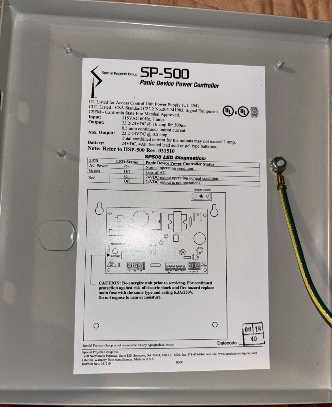 First Choice PSEL1500 Panic Hardware Device Power Enclosure SP-500