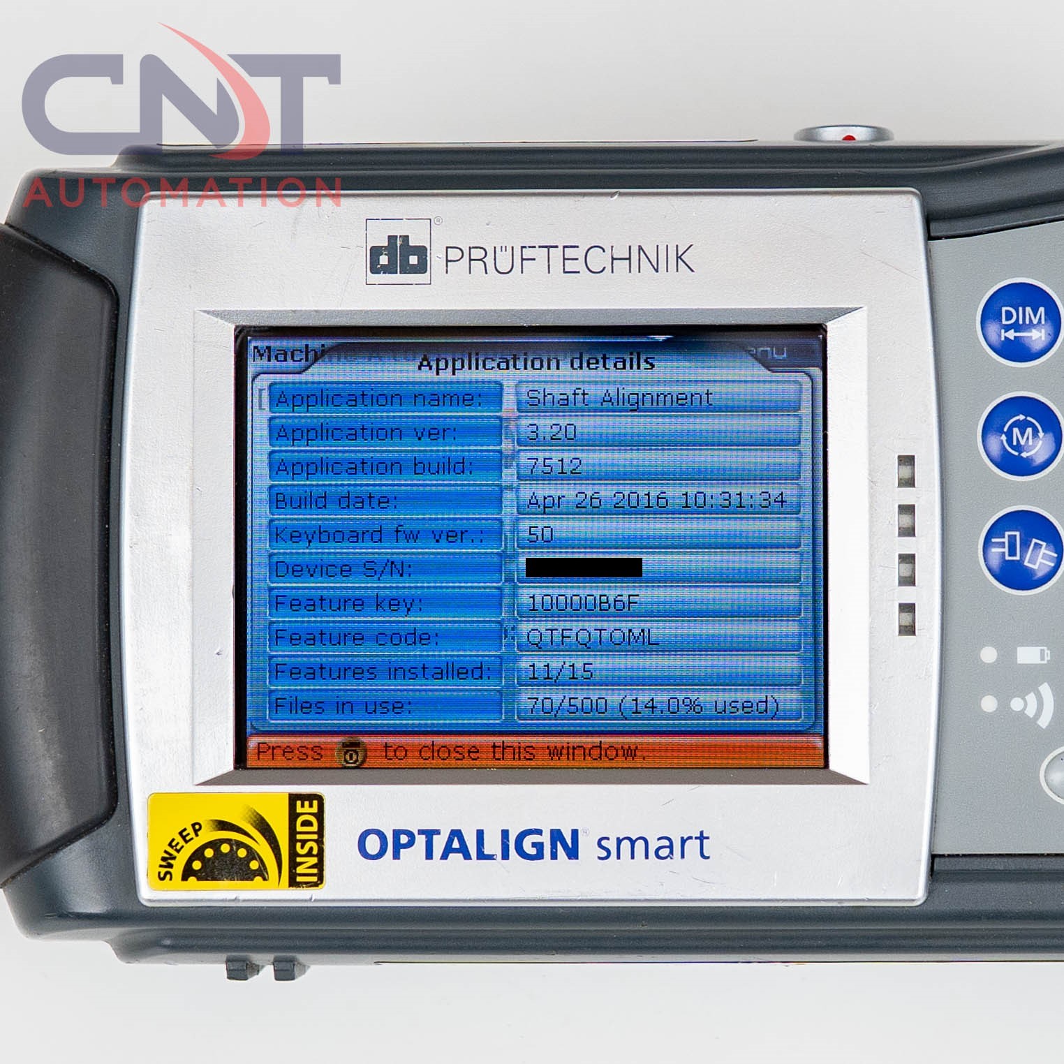 PRUFTECHNIK OPTALIGN Smart ALI 12.200 Industrial Laser Shaft Alignment System