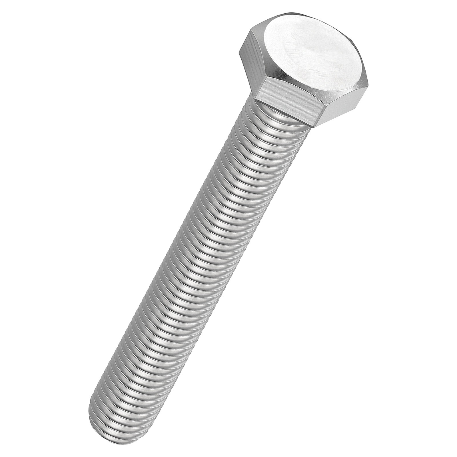 2 Pcs Hex Head Screws Bolts – [M14-2×120] 304 Stainless Steel, Silver Tone