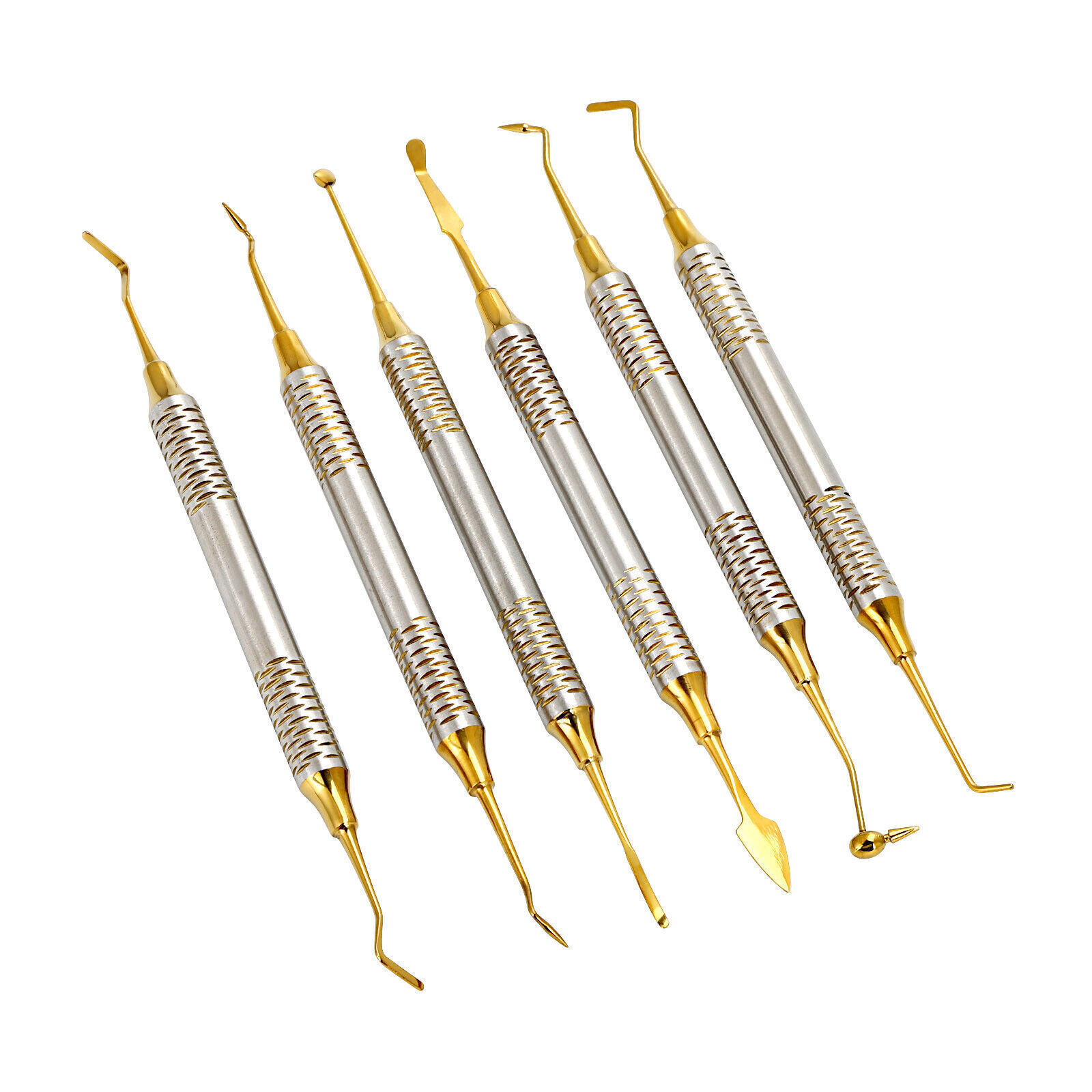 6Pcs/Set Dental Composite Resin Filling Spatula Repair Restorative kits US