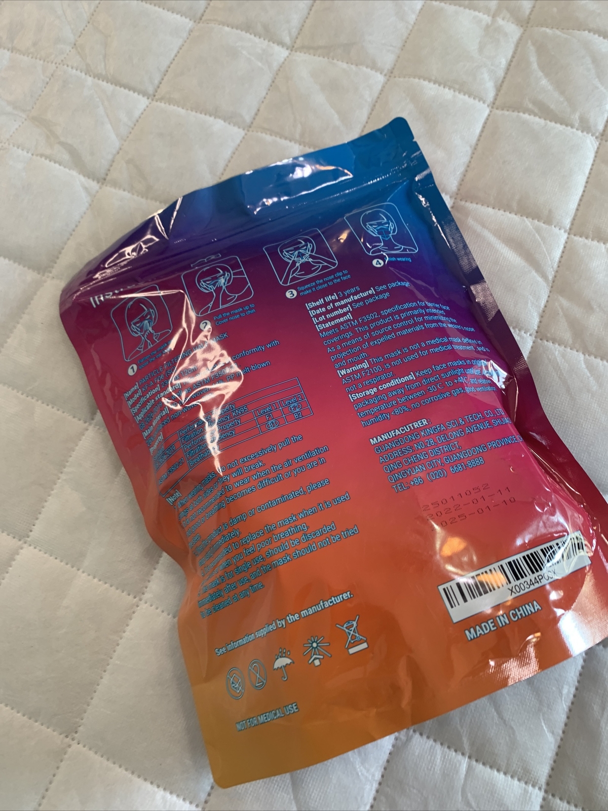 White KN95 GB2626-2019 Standard Protective Face Mask 30 Per Bag – Rasav 😷 New