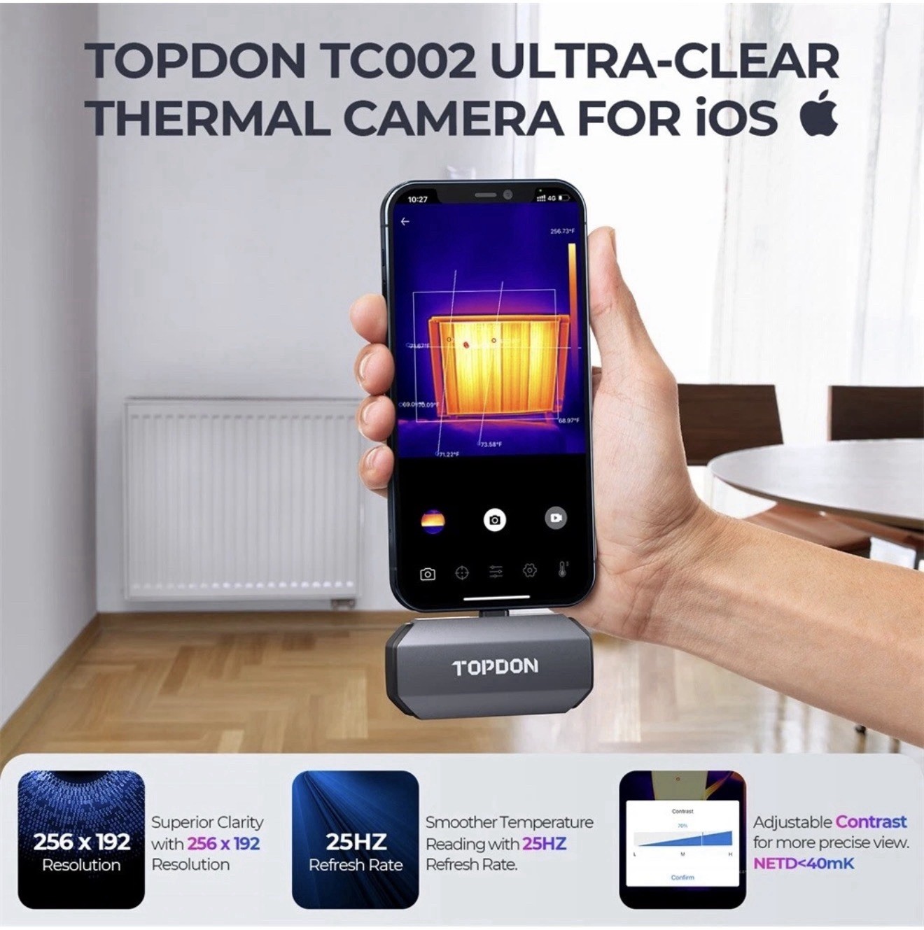 Topdon TC002 IOS 256 X 192 Pixels Thermal Imaging Camera (TD52120003)