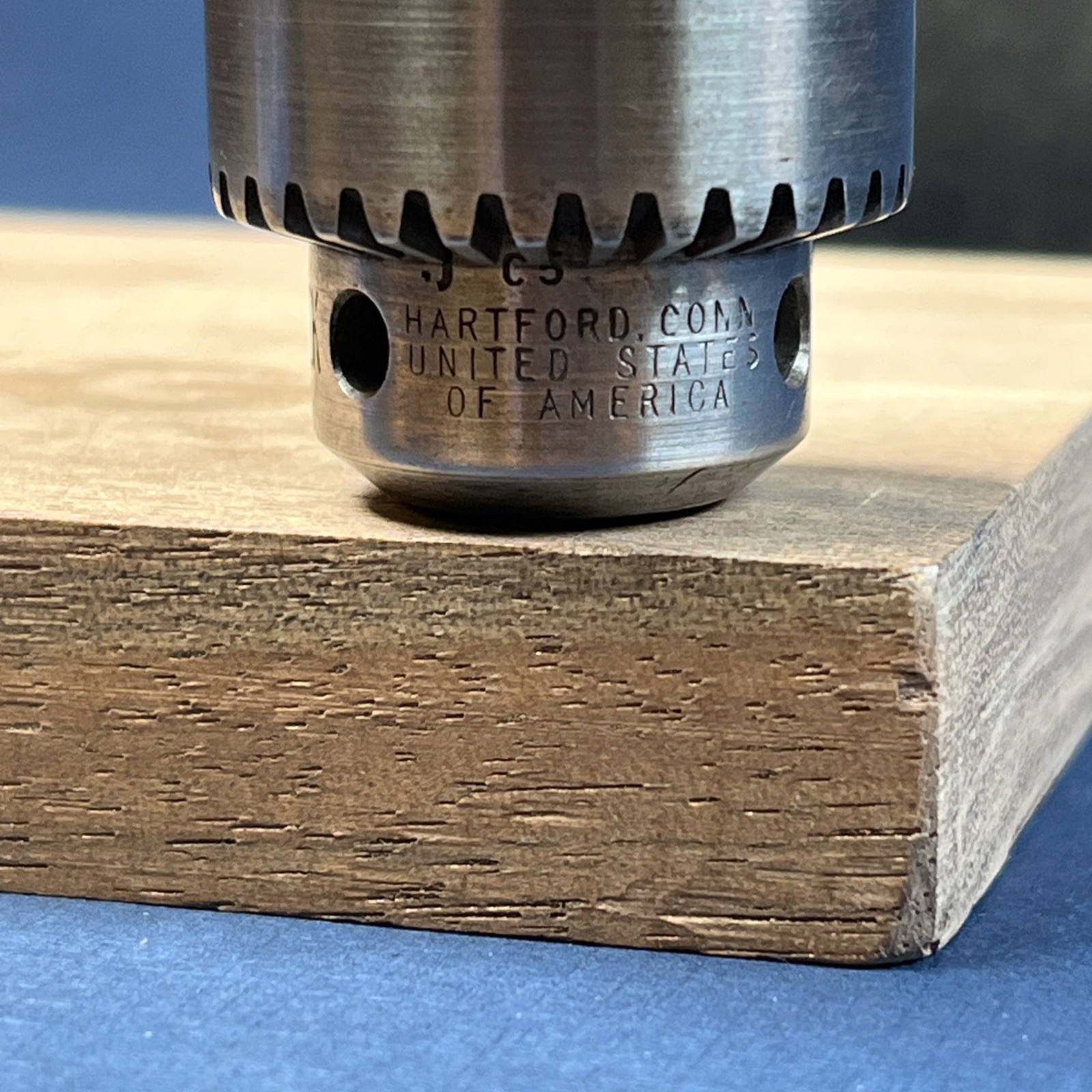 Jacobs No. 7B Drill Chuck, 0 to 1/4″ capacity, 3/8-24 mount, Hartford, USA