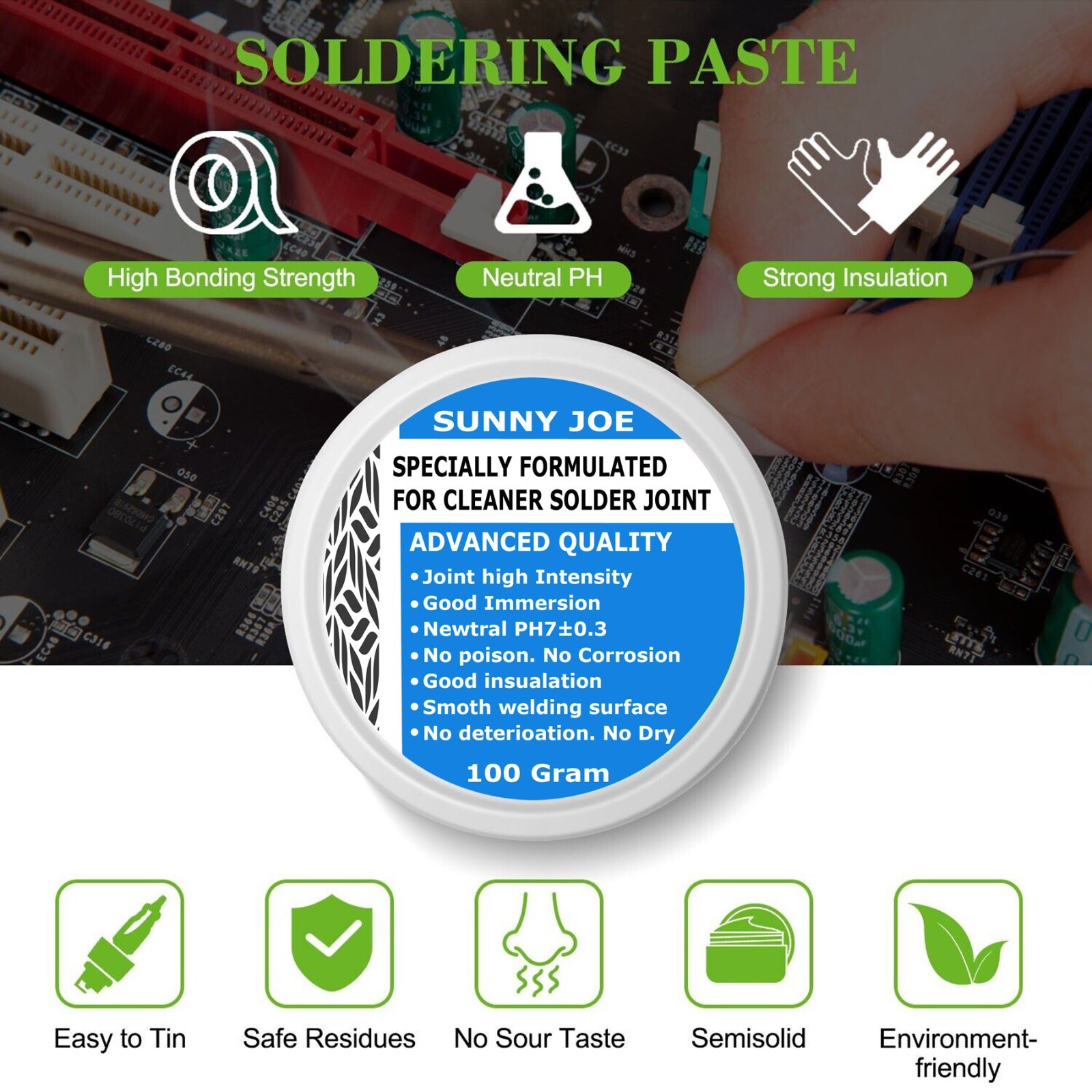 100g Soldering Flux Paste Solder Rosin Welding Grease Cream for Phone PCB Board