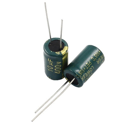 10PCS 400V 10UF Electrolytic Capacitor, 0.39×0.63in High Frequency Aluminum