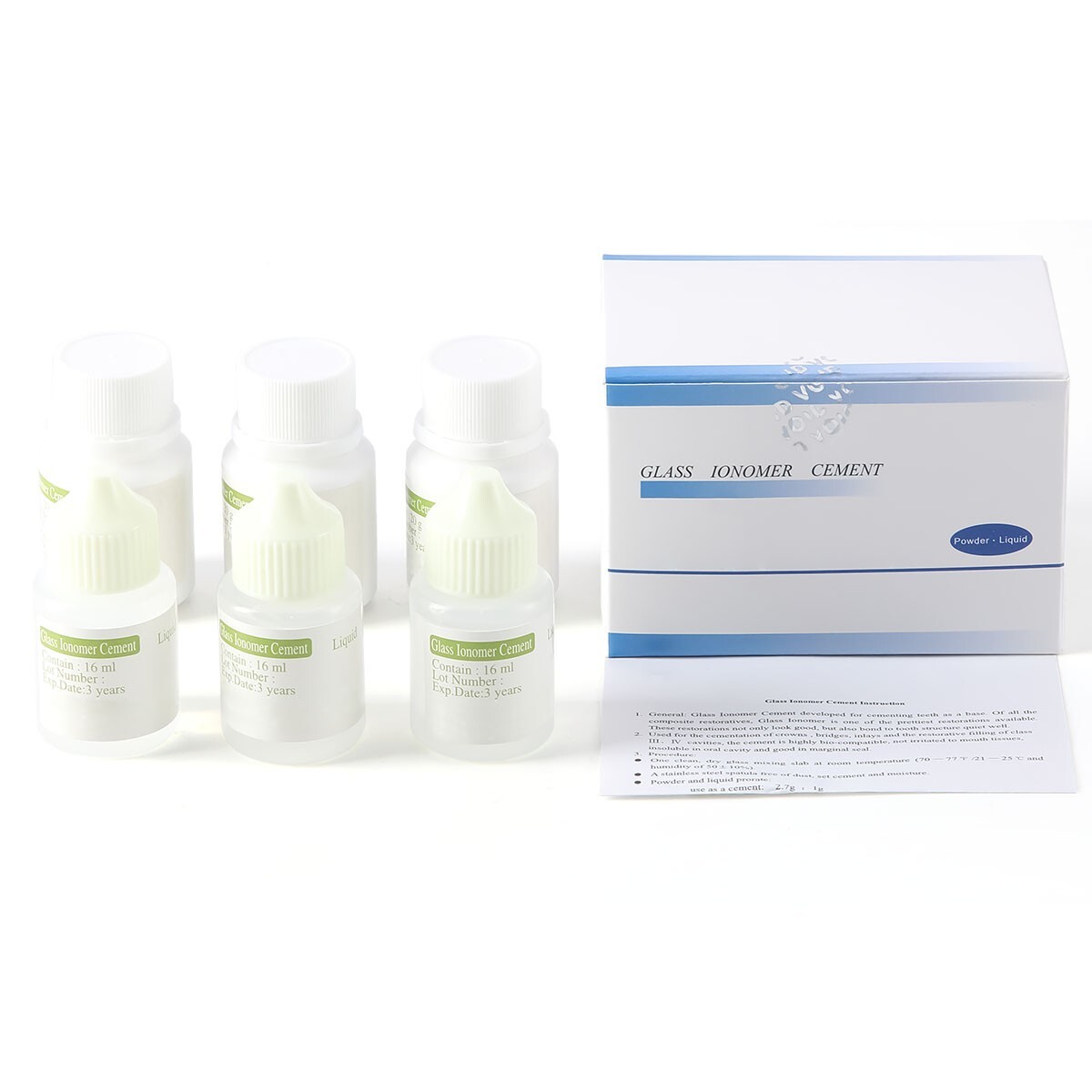 Dental Permanent Glass IonomerCement Lining Luting Glue For Crowns& Bridges