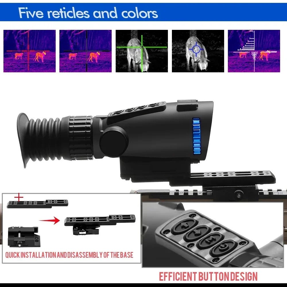 GRL335 Thermal Night Vision Rifle Scope 35mm Multi-Function One-Shot Zeroing