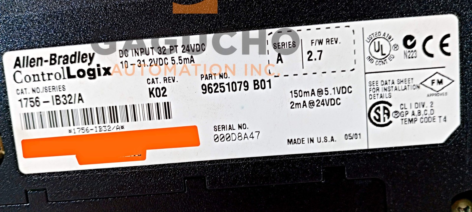 Allen Bradley 1756-IB32 ControlLogix Input Module
