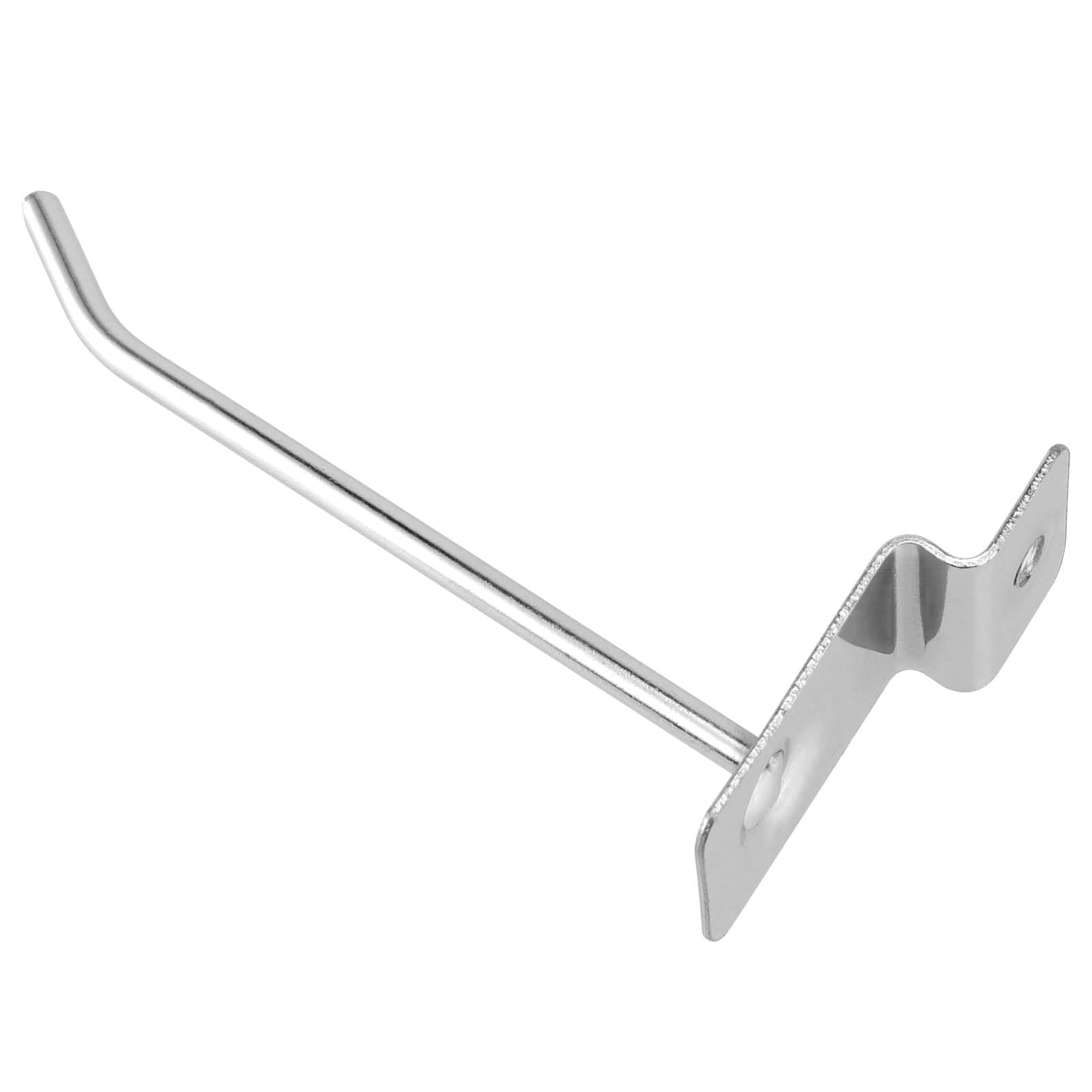 MUKLEI 100 PCS 4 Inch Silver Slatwall Hooks Slat Wall Gridwall Panel Slat Wal…