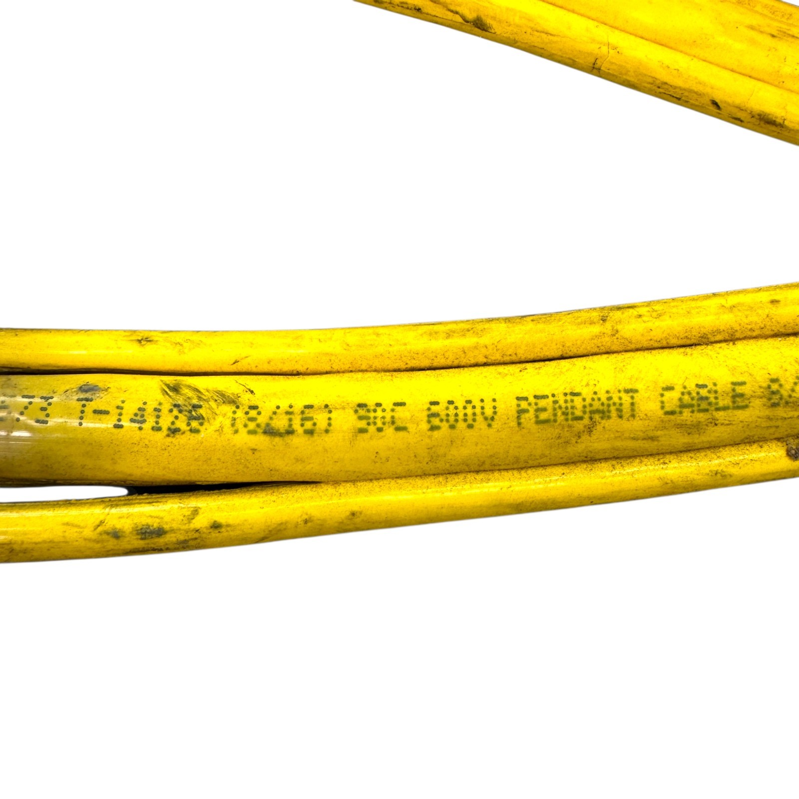 16/8 Hoist Pendant Control Cable Wire 600V 90C Yellow w/ Strain Relief Wire Rope
