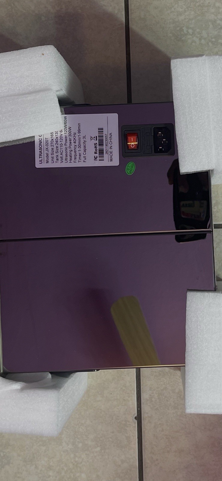 Creworks 3L Ultrasonic Cleaner Model JX-020T With Heater And Timer