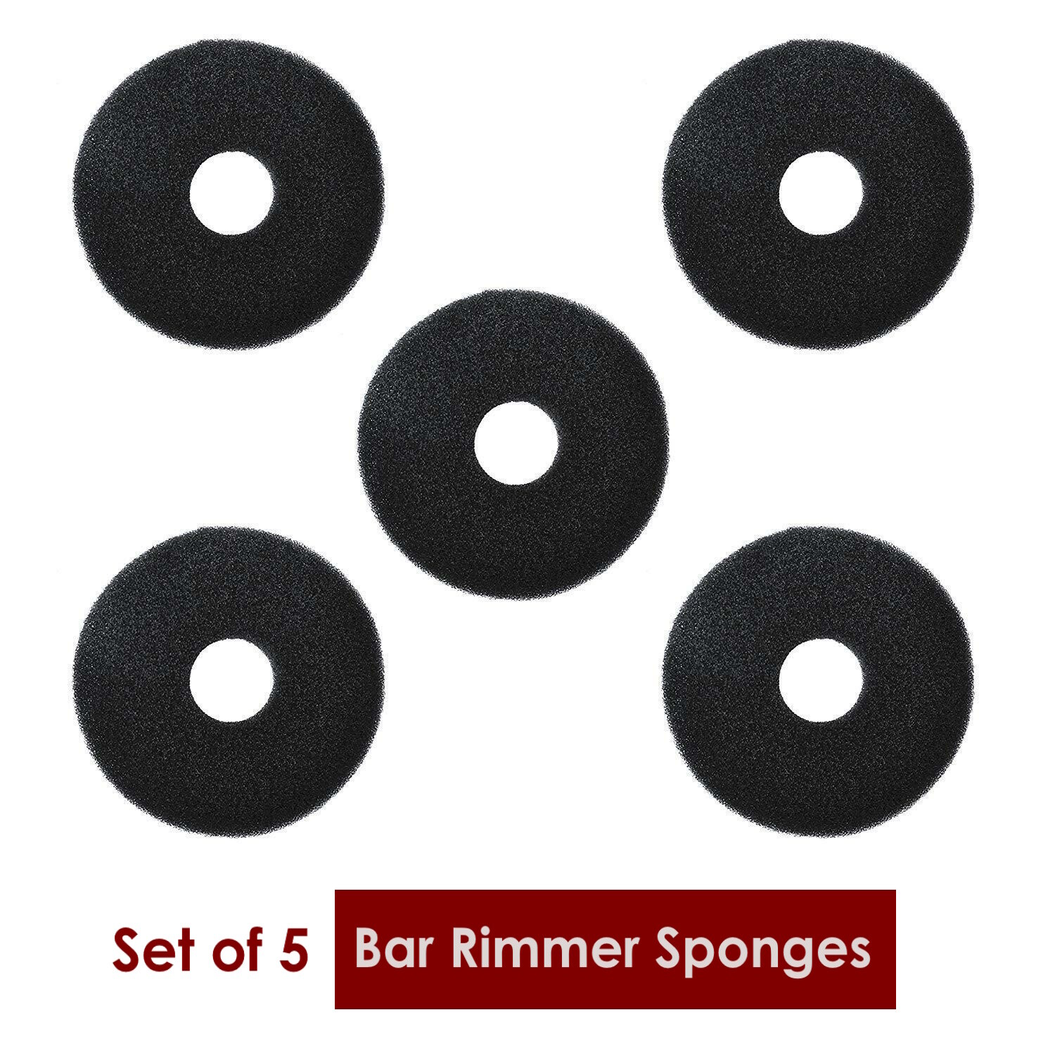 Pack of 5 Bar Rimmer Sponges, Cocktail Glass Rimmer Sponges for Lime Juice, Salt