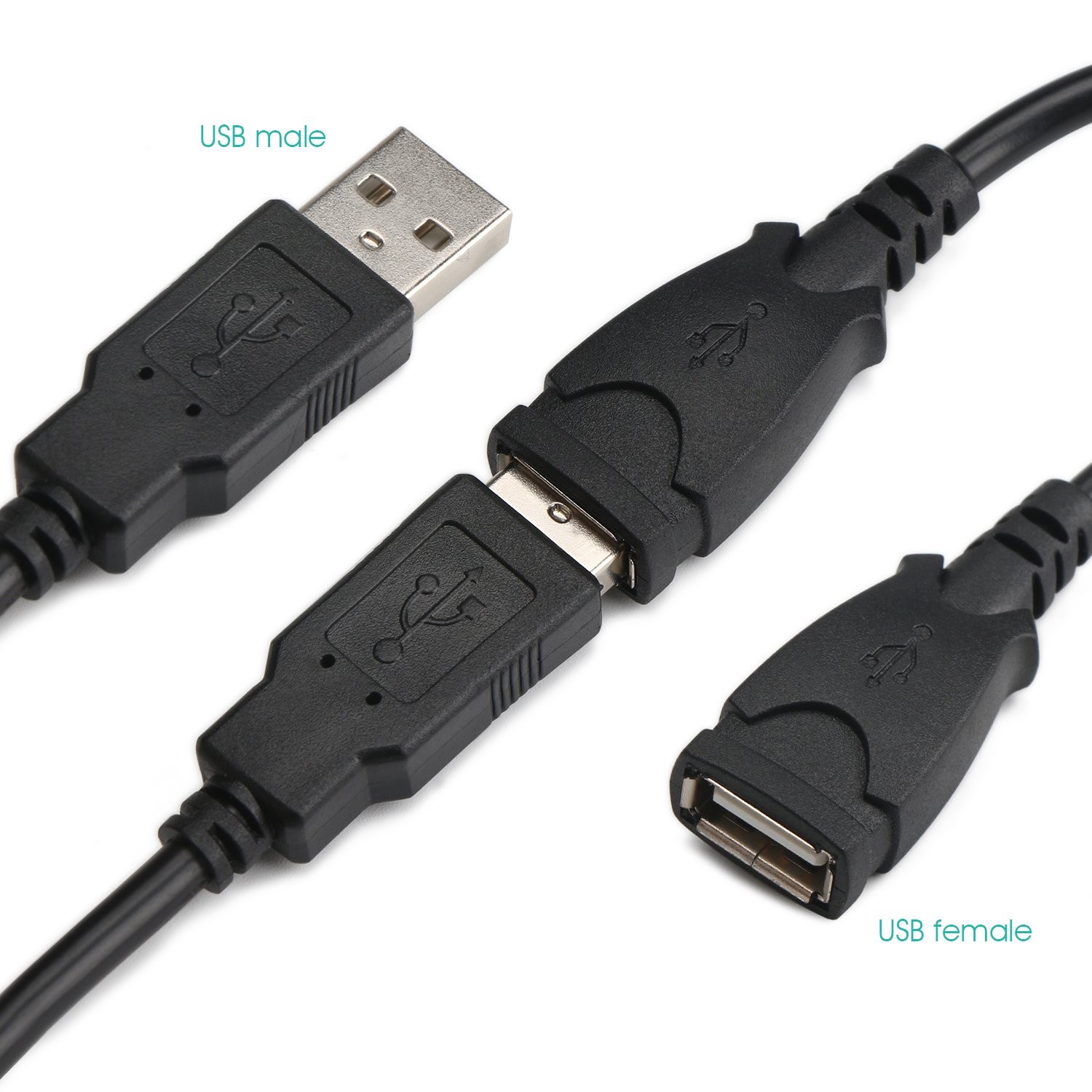 2PCS 18AWG USB to Alligator Clips Cable 13.35 Inch Red Black Test Wire